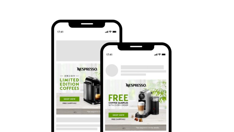 Dynamic Mobile Ad example for Nespresso